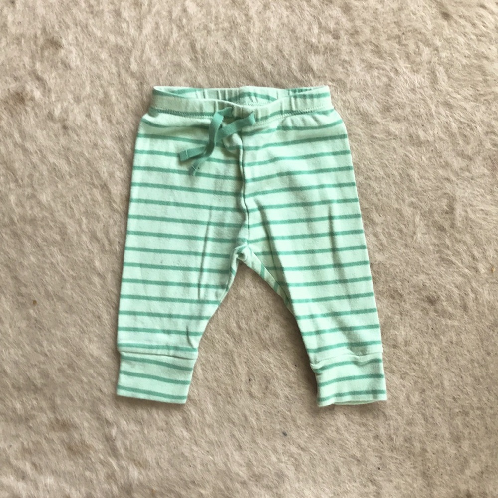 EUC Baby Gap 3-6m Striped Green Pants